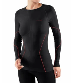 Falke Dames Longsleeved Shirt Warm L Black-Fuego