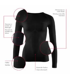 Falke Dames Longsleeved Shirt Warm L Black-Fuego -Exporteren Mons Royale || Dakine || Demon winkel FalkeDamesLongsleevedShirtWarmBlackFuego 4