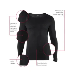 Falke Longsleeved Shirt Tight Fit Heren Rood Maat M -Exporteren Mons Royale || Dakine || Demon winkel FalkelongsleevedshirttightfitHerenRood 2