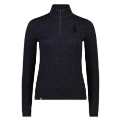 Mons Royale Dames Thermoshirt Cascade 1/4 Zipp Leopard S