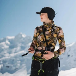 Mons Royale Thermo Long Sleeve Dames Shirt, Cascade Floral Camo S -Exporteren Mons Royale || Dakine || Demon winkel MonsRoyaledamesthermoshirtl2FslcascadeZwart2CGeel2CGroen 2