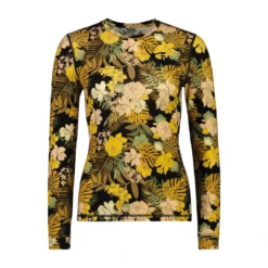 Mons Royale Thermo Long Sleeve Dames Shirt, Cascade Floral Camo S